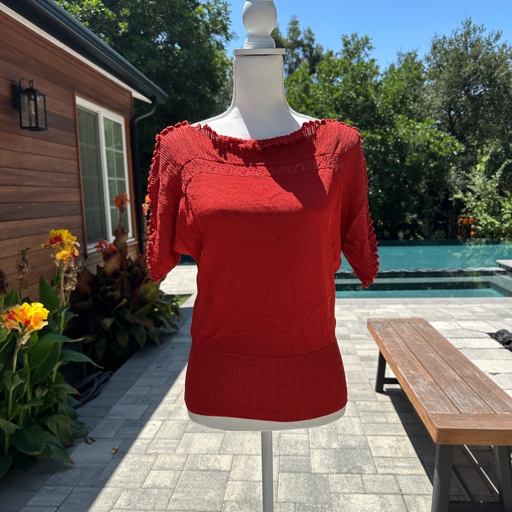 Elegant Orange Knit Top